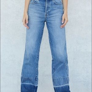 Pacsun Baggy Jean ink dyed and frayed